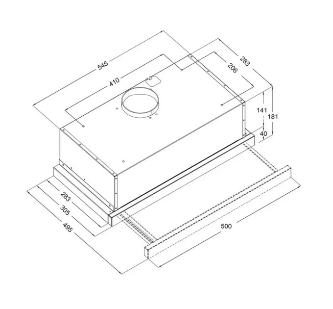 Вытяжка кухонная Borgio TLC (TR) 50 Inox