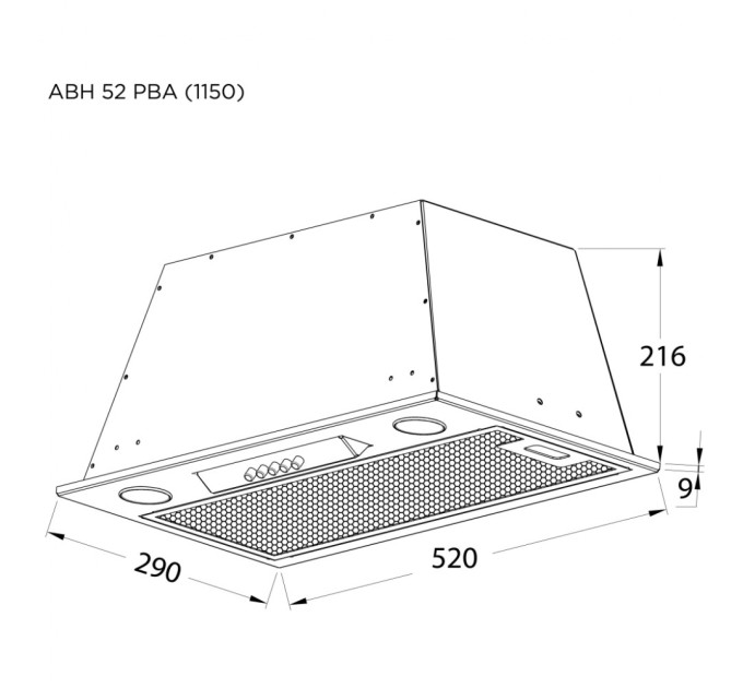 Витяжка кухонна Pyramida ABH 52 PBA (1150) IX