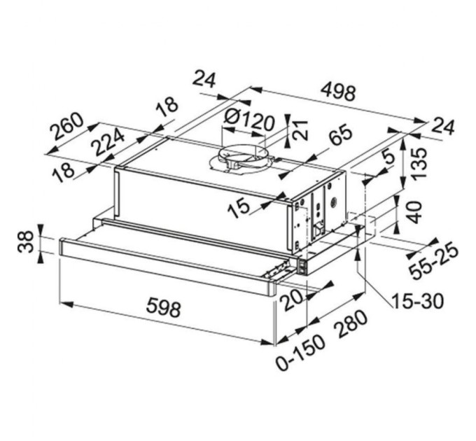 Вытяжка кухонная Franke Smart Telescopic FSM 601 BK/GL (315.0489.958)