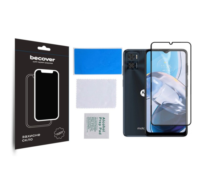 Скло захисне BeCover Motorola Moto E22/E22i Black (709731)