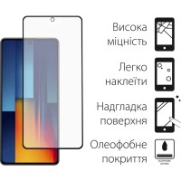 Чохол до мобільного телефона Dengos POCO M6 Pro 4G Matte + glass (Black) (DG-KM-111)