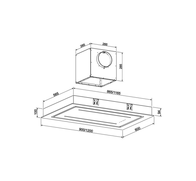 Витяжка кухонна GRANADO Alia 1914-1200 white glass з іонізатором (GCH719455)