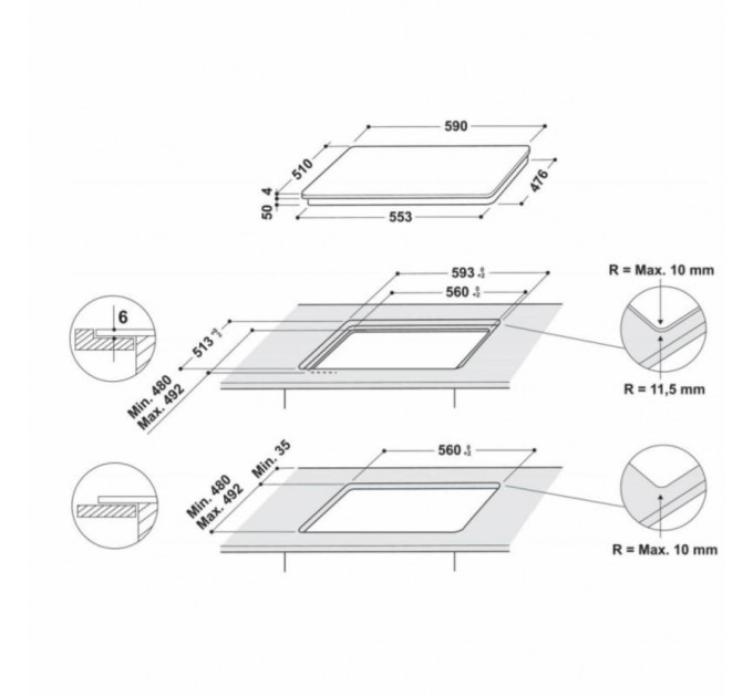 Варочная поверхность Hotpoint-Ariston HB4860BNE