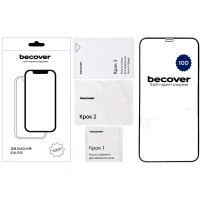 Скло захисне BeCover Apple iPhone 12 10D Black (711324)