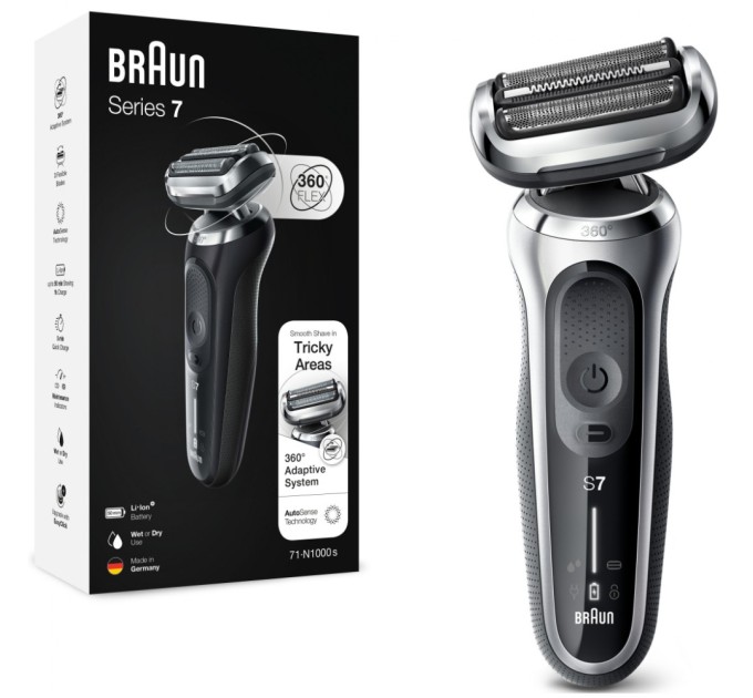 Електробритва Braun Series 7 71-S1000s SILVER / BLACK