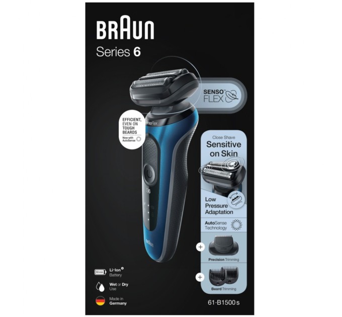 Электробритва Braun Series 6 61-B1500s BLUE / BLACK