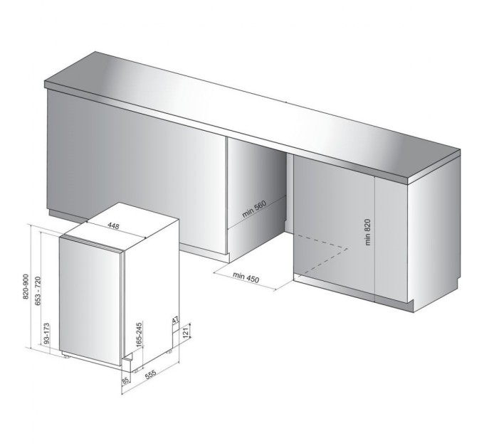 Посудомийна машина Whirlpool WSIO3O34PFEX