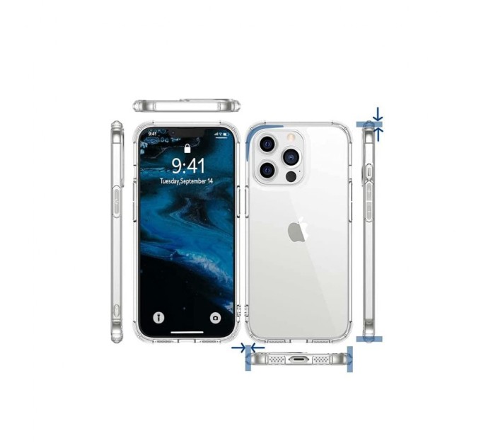 Чохол до мобільного телефона BeCover Anti-Shock Apple iPhone 13 Pro Clear (706981)