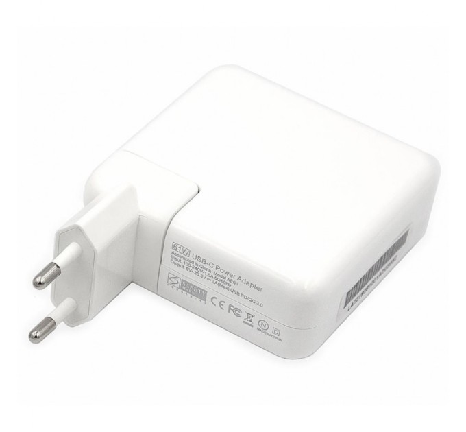 Блок питания к ноутбуку PowerPlant APPLE 220V, 20V 61W (USB Type-C) (AP61HCUSB)