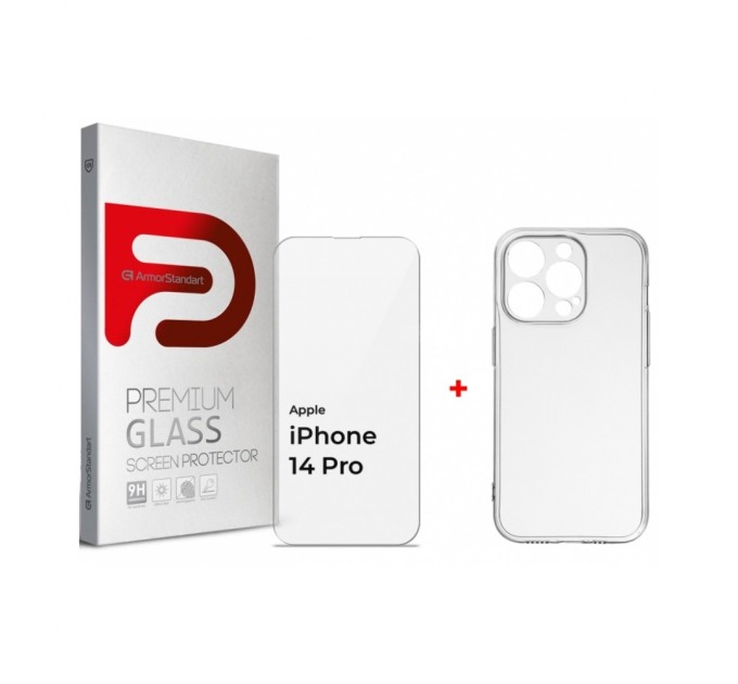 Чохол до мобільного телефона Armorstandart Apple iPhone 14 Pro (Clear glass + Air Series Case) (ARM66922)