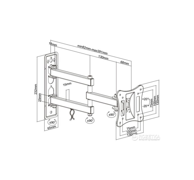 Кронштейн Brateck LPA51-113