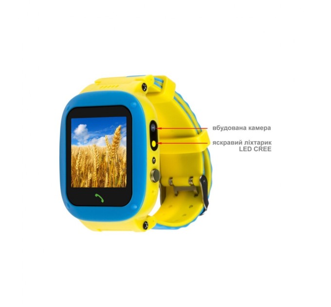 Смарт-годинник Amigo GO004 GLORY Splashproof Camera+LED Blue-Yellow (GO004 Splashproof Camera+LED Blue-Yellow)