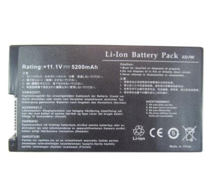 Акумулятор до ноутбука AlSoft Asus A32-F80 5200mAh 6cell 11.1V Li-ion (A41439)