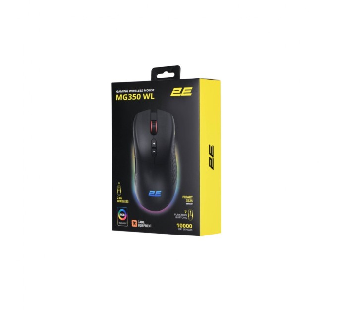 Мышка 2E Gaming MG350 Wireless/USB RGB Black (2E-MG350UB-WL)