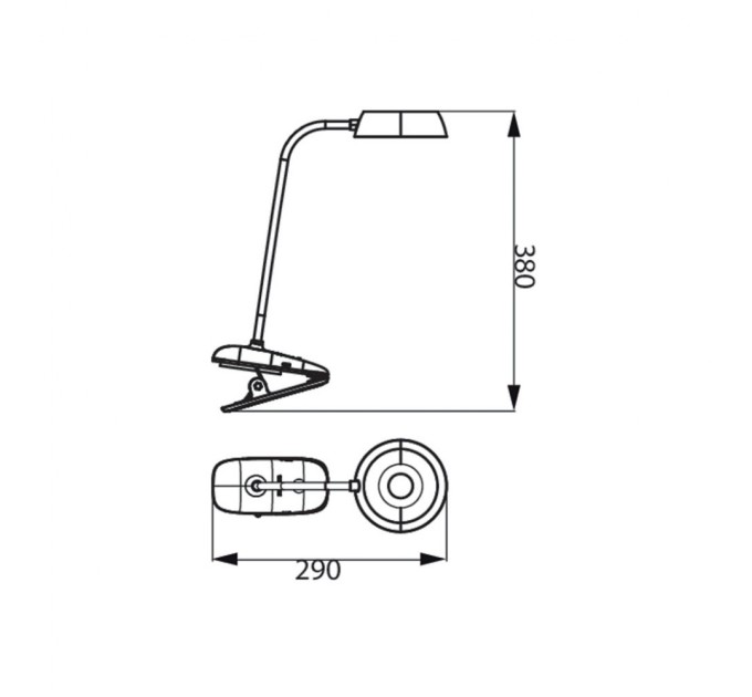 Настільна лампа Philips LED Reading Desk lamp Donutclip 3W, 4000K, 1200mAh (Lithium battery), білий (929003179727)