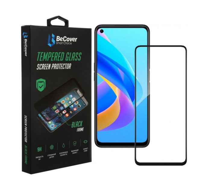 Скло захисне BeCover Oppo A76 Black (707604)