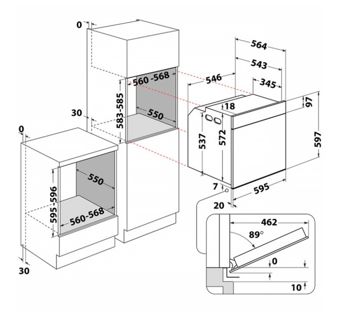 Духова шафа Whirlpool WOI7A8PT1SB