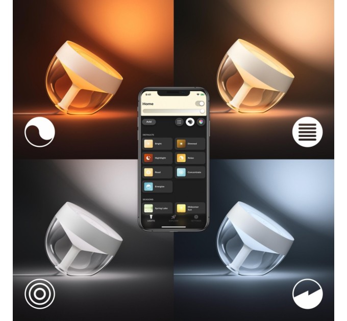 Настольная лампа Philips Hue Iris, Color, BT, DIM, біла (929002376101)