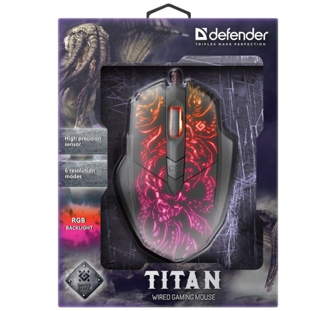 Мышка Defender Titan GM-650L RGB Black (52650)