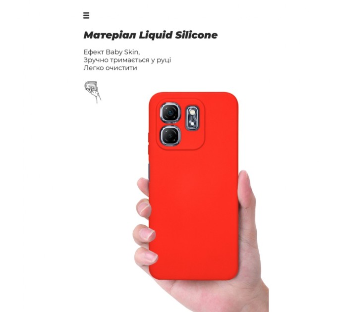 Чохол до мобільного телефона Armorstandart ICON Infinix Hot 50i / Smart 9 Camera cover Red (ARM80982)