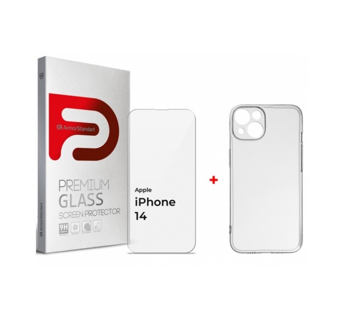 Чохол до мобільного телефона Armorstandart Apple iPhone 14 (Clear glass + Air Series Case) (ARM66923)