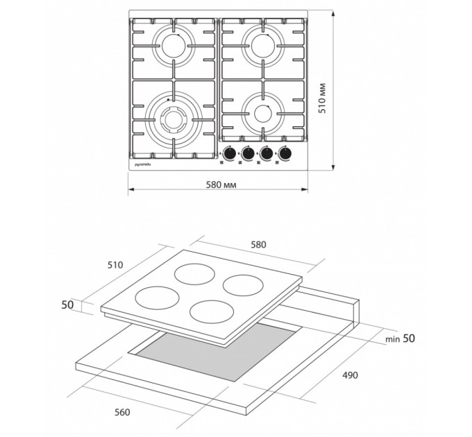 Варочная поверхность Pyramida PFX 604 T IX B