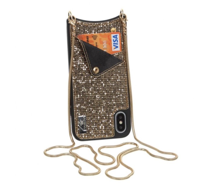 Чохол до мобільного телефона BeCover Glitter Wallet Apple iPhone X/Xs Gold (703618) (703618)