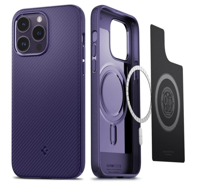 Чохол до мобільного телефона Spigen Apple Iphone 14 Pro Max Mag Armor MagFit, Deep Purple (ACS05584)