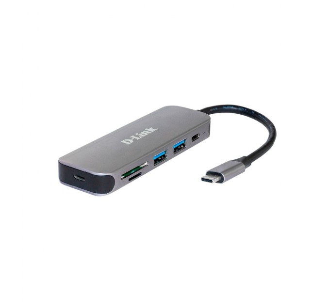 Концентратор D-Link DUB-2325 2xUSB3.0, 1xUSB TypeC, 1xSD, 1x-microSD, USB TypeC (DUB-2325)