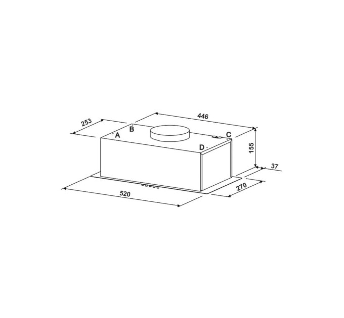 Витяжка кухонна Jantar BILT 650 LED 52 BL