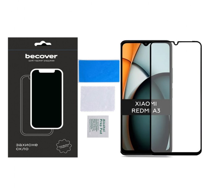 Скло захисне BeCover Xiaomi Redmi A3 4G Black (711227)