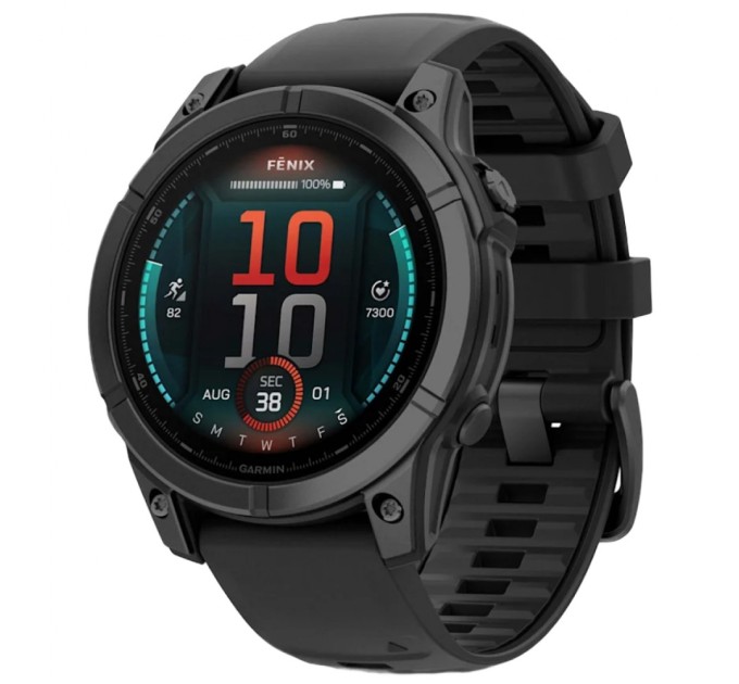 Смарт-годинник Garmin fenix E, 47mm, Slate Gray Steel/Black, GPS (010-03025-01)