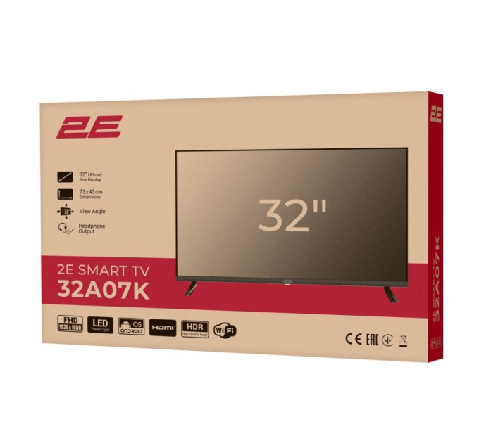Телевізор 2E 2E-32A07KW
