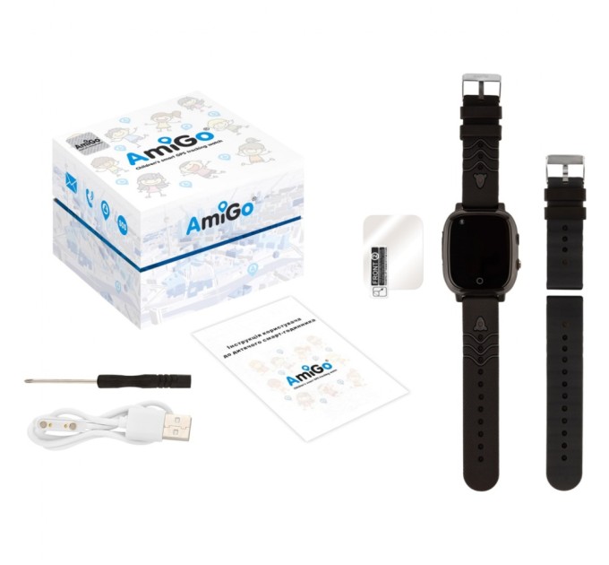 Смарт-часы Amigo GO005 4G WIFI Kids waterproof Thermometer Black (747016)