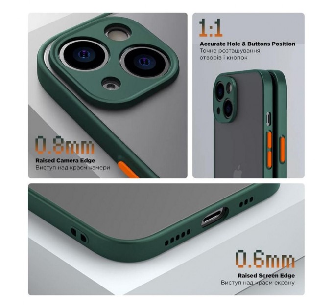 Чохол до мобільного телефона Armorstandart Frosted Matte OPPO A58 4G Dark Green (ARM71066)