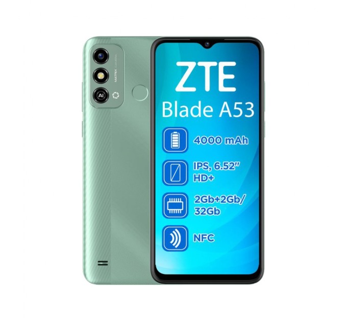 Мобильный телефон ZTE Blade A53 2/32GB Green