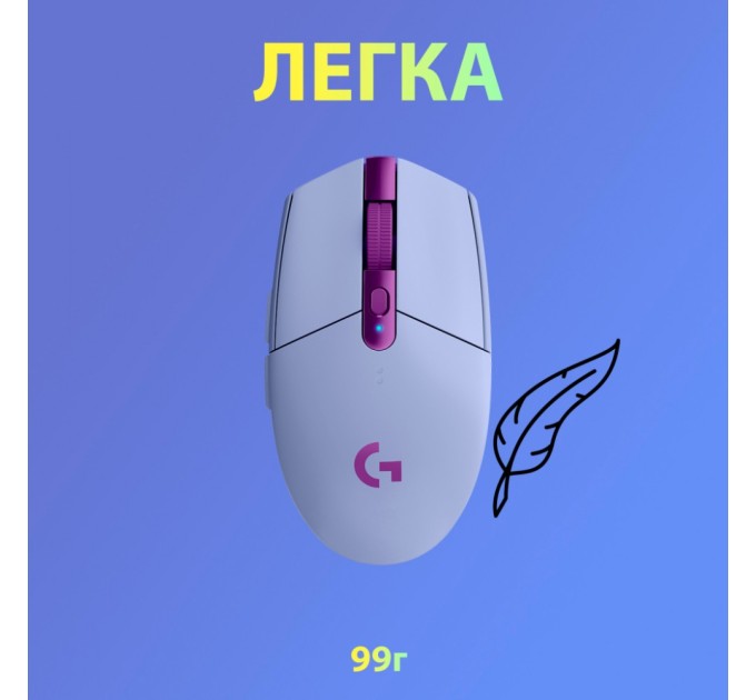 Мишка Logitech G305 Lightspeed Lilac (910-006022)