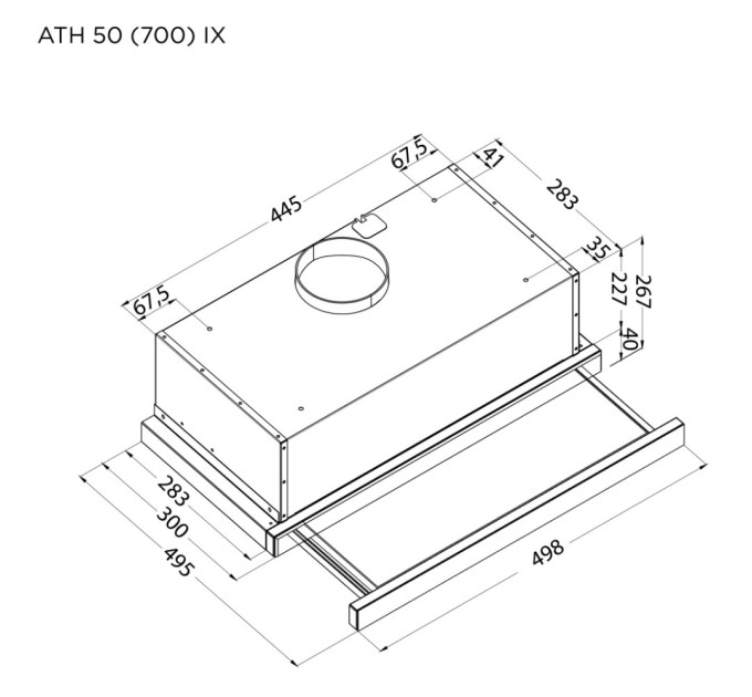 Витяжка кухонна Pyramida ATH 50 (700) IX