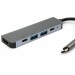 Концентратор Vinga Type-C to 4K HDMI+2*USB3.0+PD+USB-C 3.1 Gen1 aluminum (VCPHTC5AL)