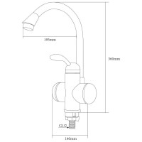 Проточний водонагрівач AQUATICA LZ 3.0кВт 0.4-5бар для кухн (9795103)