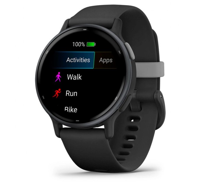 Смарт-годинник Garmin vivoactive 5, Black/Slate, GPS (010-02862-10)