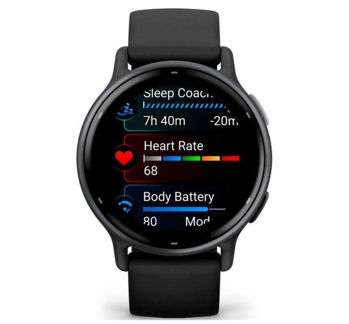 Смарт-годинник Garmin vivoactive 5, Black/Slate, GPS (010-02862-10)