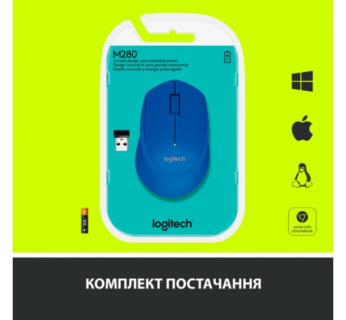 Мышка Logitech M280 Blue (910-004290)