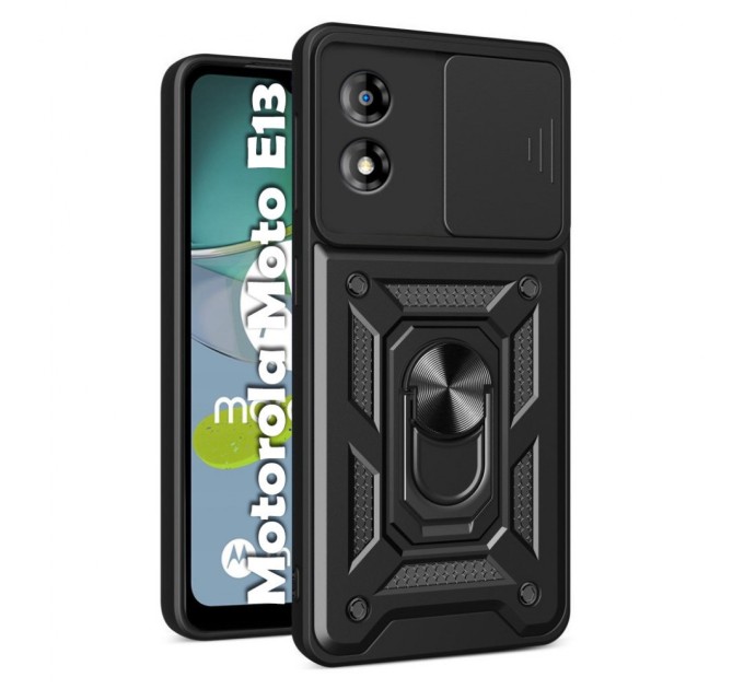 Чохол до мобільного телефона BeCover Military Motorola Moto E13 Black (709101)