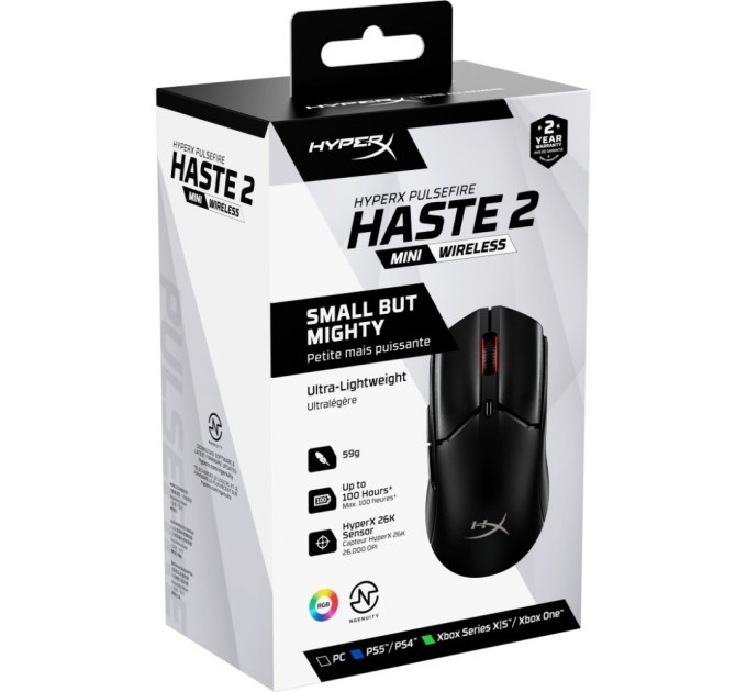 Мишка HyperX Pulsefire Haste 2 Mini Wireless Black (7D388AA)