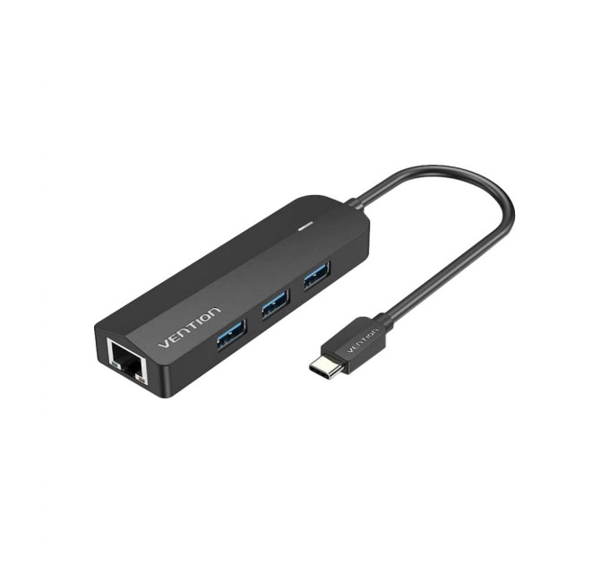 Концентратор Vention USB 3.1 Type-C to 3xUSB 3.0+MicroUSB+RJ45 100M Ethernet black (TGPBB)