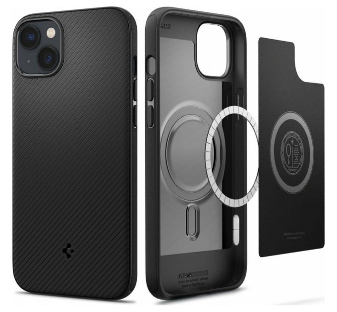 Чохол до мобільного телефона Spigen Apple iPhone 14 Mag Armor MagFit, Matte Black (ACS05065)