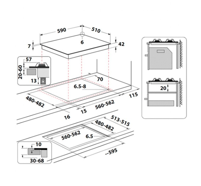 Варочна поверхня Whirlpool GOS6415/NB1