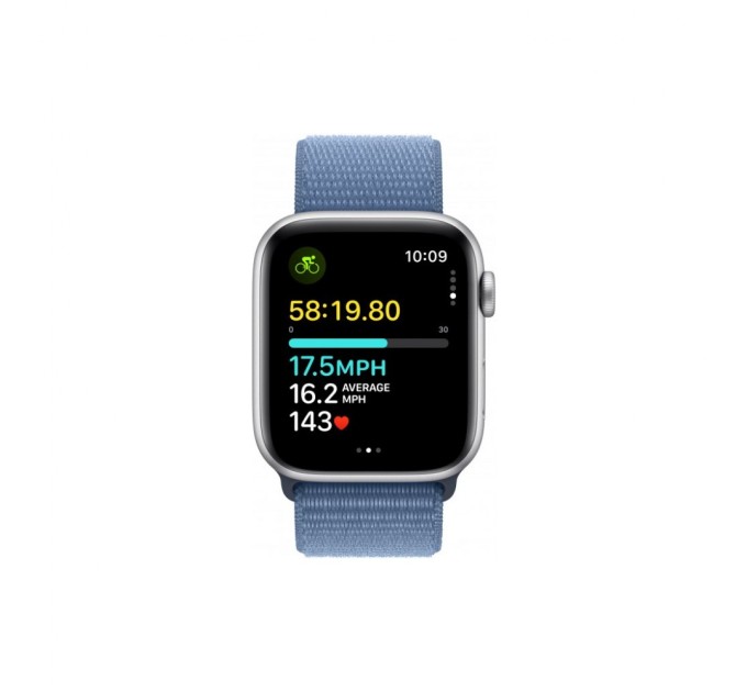 Смарт-часы Apple Watch SE 2023 GPS 44mm Silver Aluminium Case with Winter Blue Sport Loop (MREF3QP/A)