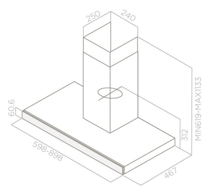 Витяжка кухонна Elica JOY BLIX/A/60